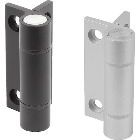Kipp Spring Hinge Spring Open A=55, B=67, Aluminum Black K1180.556701
